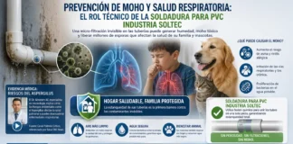 Prevención de moho y salud respiratoria: El rol técnico de la Soldadura para PVC Industria Soltec Aplicación técnica de soldadura para PVC Industria Soltec