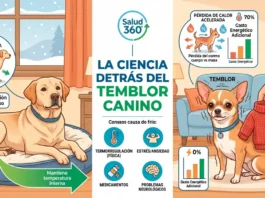 Perro de raza pequeña temblando en el interior de una casa por pérdida de calor.