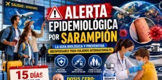 Vacuna contra el sarampión para viajeros: Directrices 2026 | Salud 360 Personal de enfermería preparando de forma segura la vacuna contra el sarampión para un ciudadano antes de su viaje internacional.