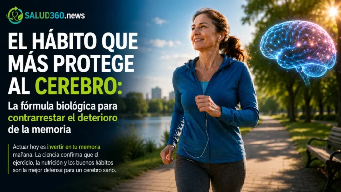 Persona realizando una caminata matutina saludable al aire libre para activar la neurogénesis e incorporar el hábito que más protege al cerebro.