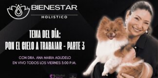 Pon el cielo a trabajar Bienestar Holístico (Parte 3) Dra. Ana María Agudelo dictando la cátedra de manifestación y leyes universales "Pon el cielo a trabajar" en el set de televisión digital de Café con mis amigos para Esfera Digital