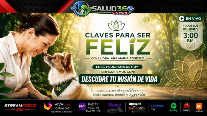 Dra. Ana María Agudelo presentando Bienestar Holístico sobre misión de vida